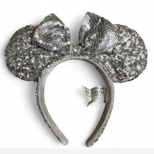 Disney Silver Sequin Mouse Ears Headband